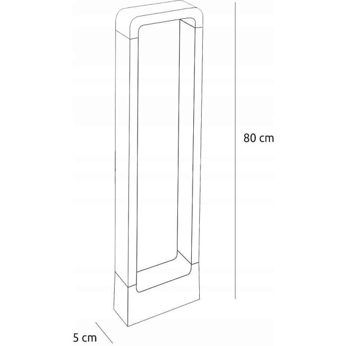Modernus lauko šviestuvas 80 cm