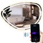 Netaisyklingos formos LED veidrodis 70x100cm