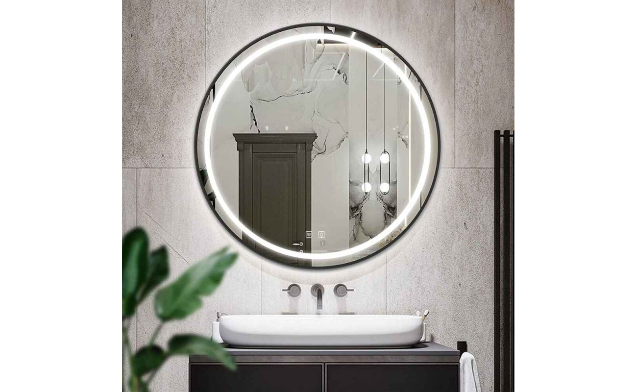 Apvalus LED veidrodis 90cm