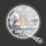 Apvalus LED veidrodis su Bluetooth 60cm