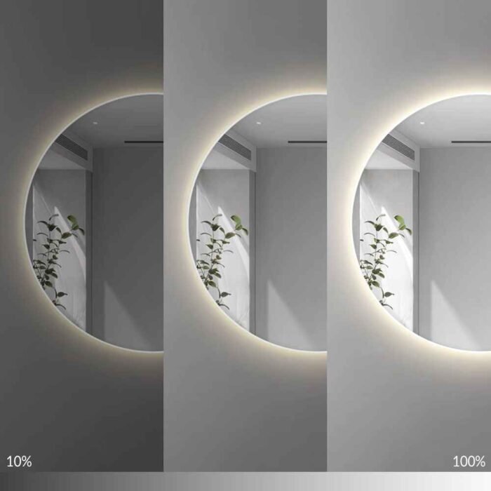 Apvalus LED veidrodis su Bluetooth 60cm