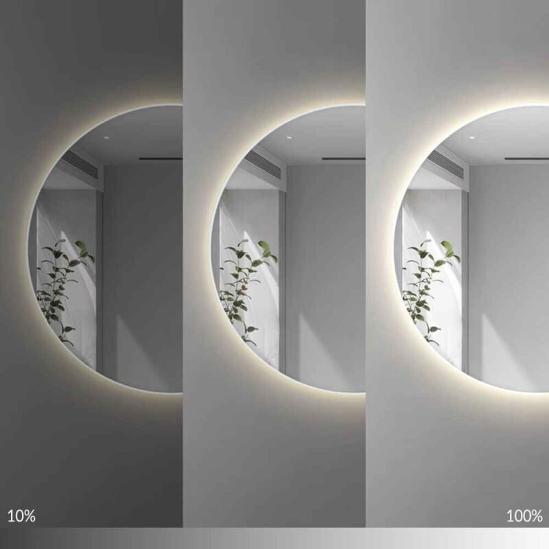 Apvalus LED veidrodis su Bluetooth 60cm