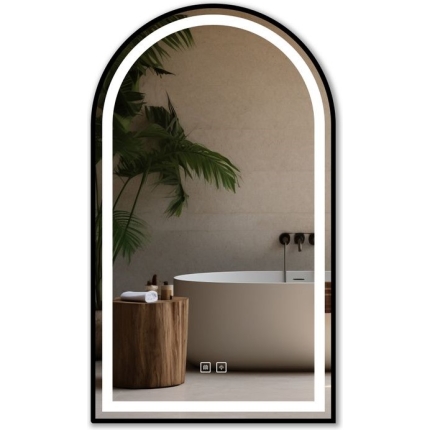 LED veidrodis DASH BLACK 60x100cm