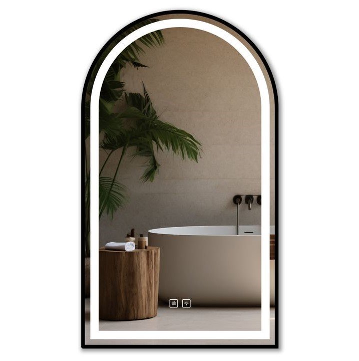 LED veidrodis DASH BLACK 60x100cm