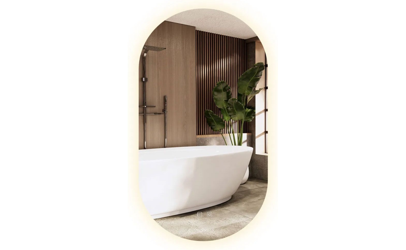 Ovalus LED veidrodis 60x80 cm