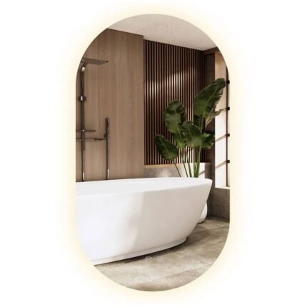 Ovalus LED veidrodis 60x80 cm