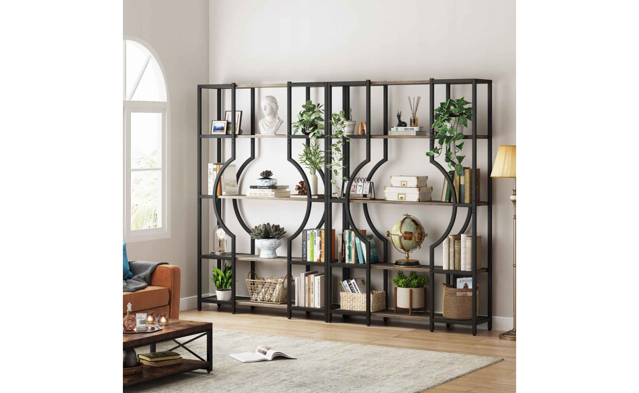 Industrinio stiliaus atvira lentyna